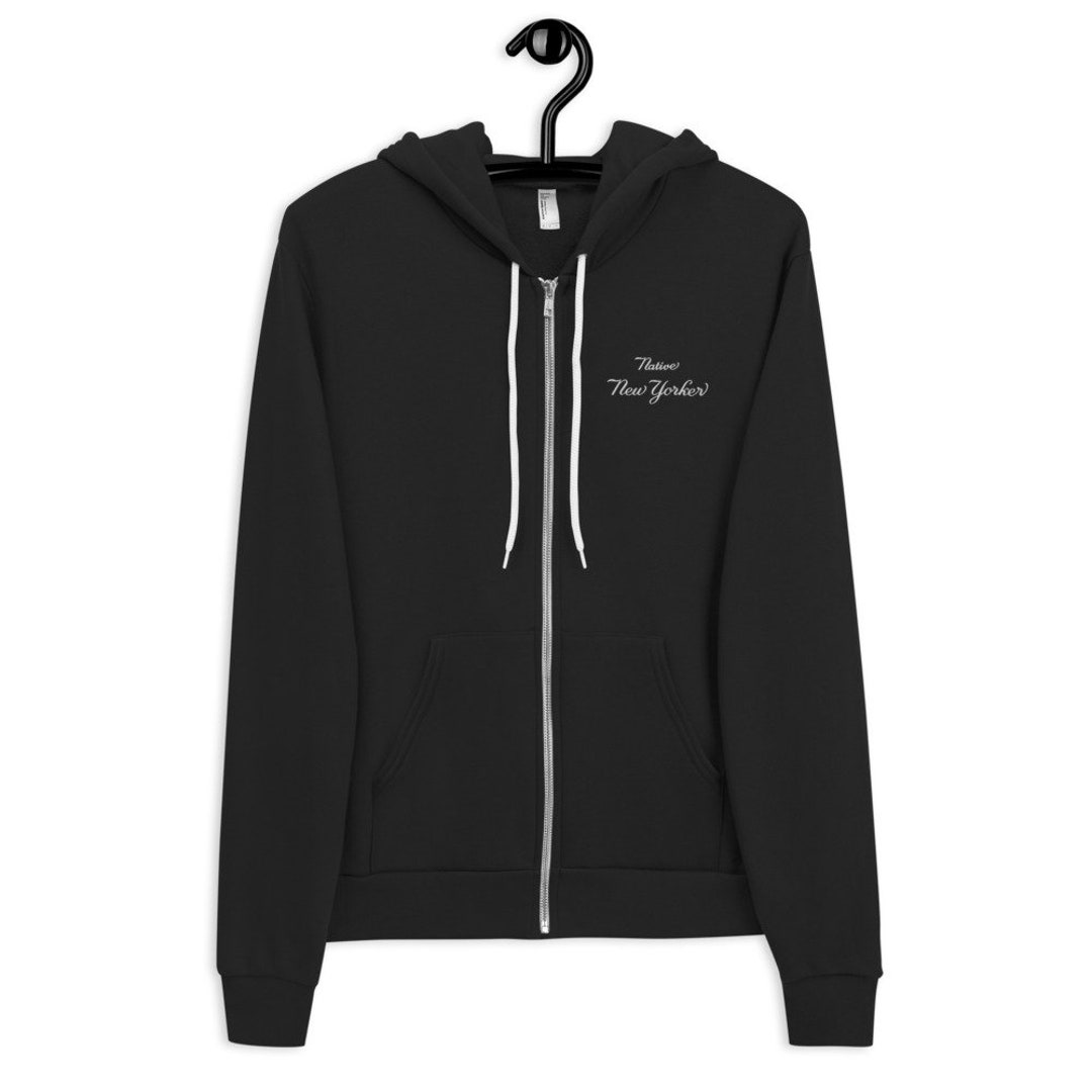 NEW YORKER Zip-up Hoodie 1 embroidered : Native Nyer - Etsy