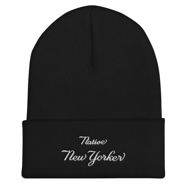 NEW YORKER Beanie #1 (embroidered) : Native NYer Collection