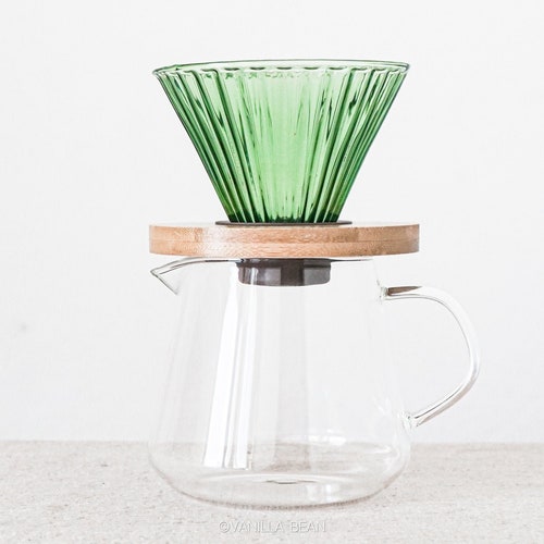 Pour Over Coffee Dripper Stand Glass Carafe Reusable Etsy