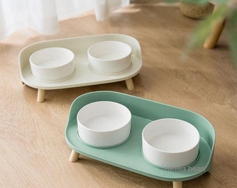 Cat Bowl Stand Etsy