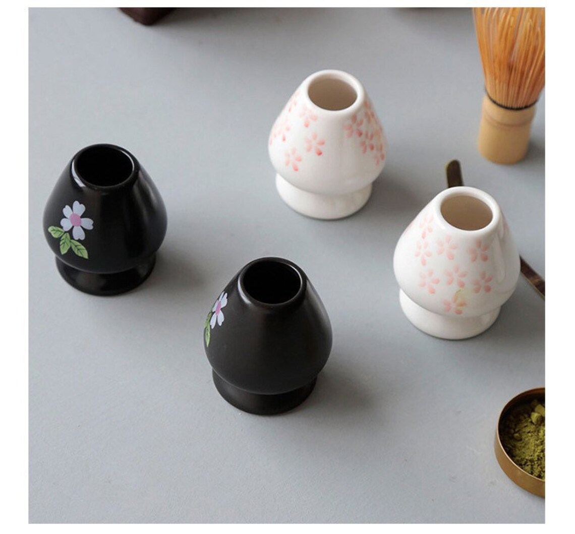 Matcha Whisk Holder Stand Matcha Bowl Japanese Handmade Black Etsy