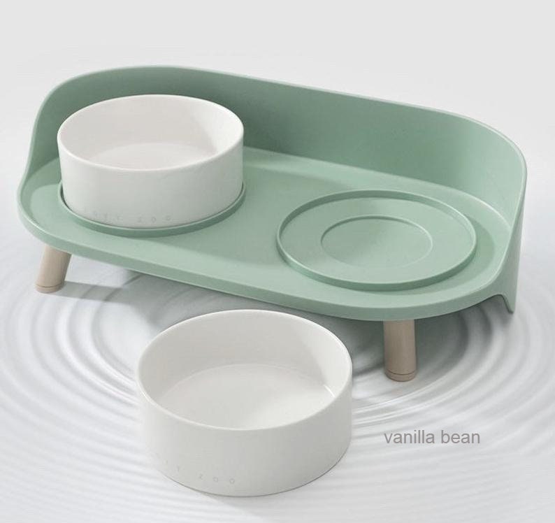 Ceramic Cat Bowl Stand Cat Bowls Elevated Ceramic Dog Bowl Etsy