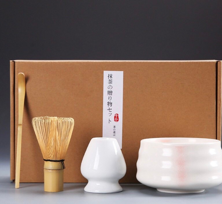 Matcha Bowl Set 4pc Black Matcha Bowl Matcha Set Unique Etsy