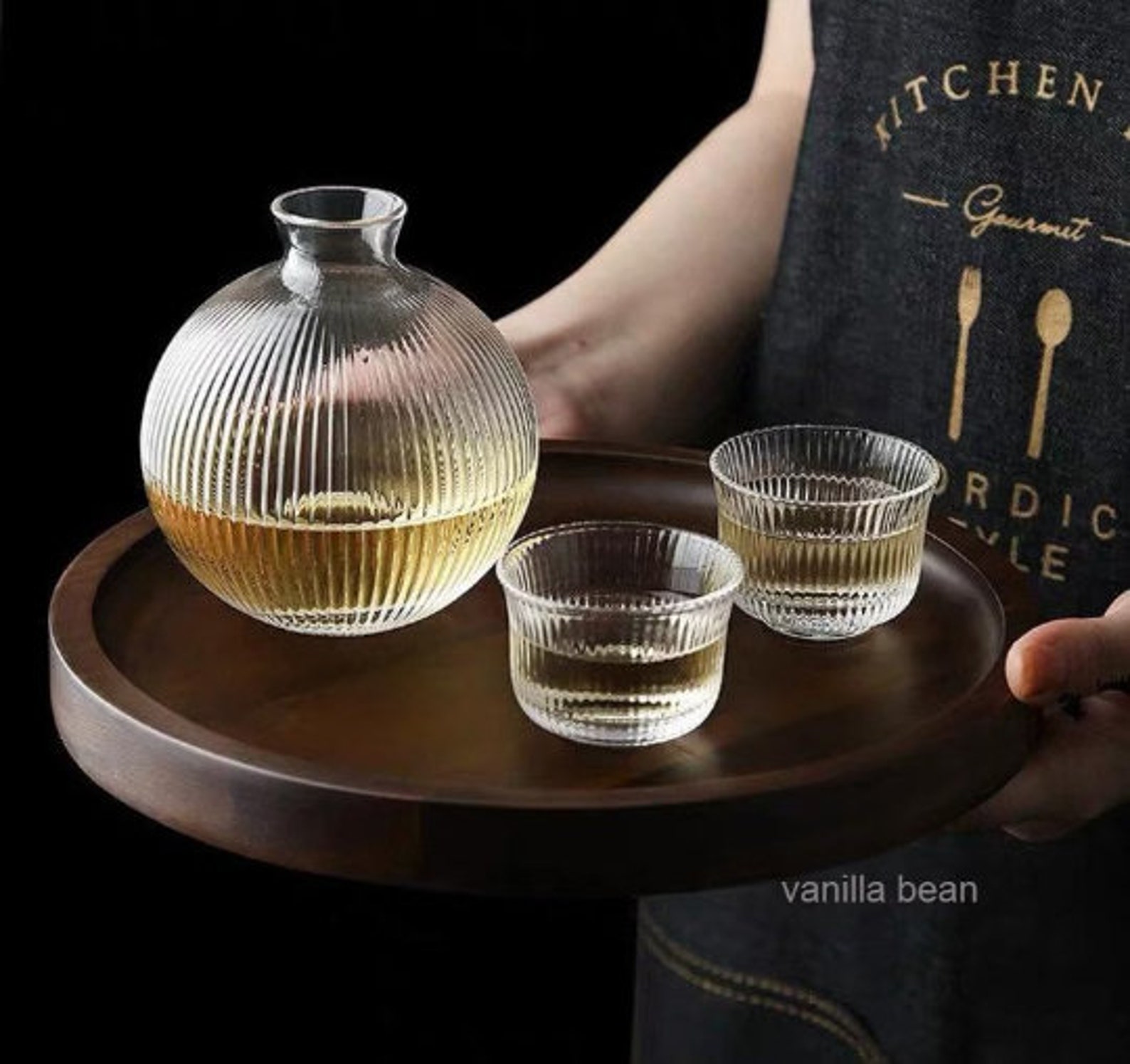 Minimal Sake Set Sake Cup Set Glass Sake Set Japanese Drinking Etsy