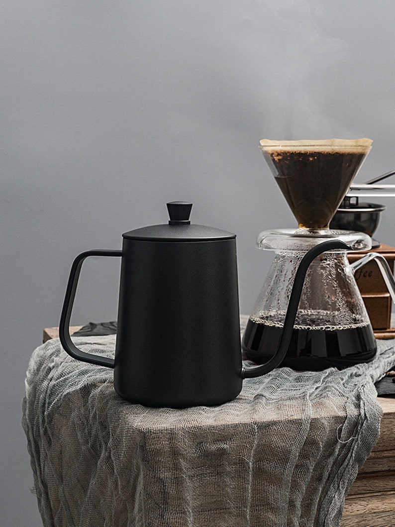 Gooseneck Kettle 4 COLORS Black White Red Silver Pour Over Etsy