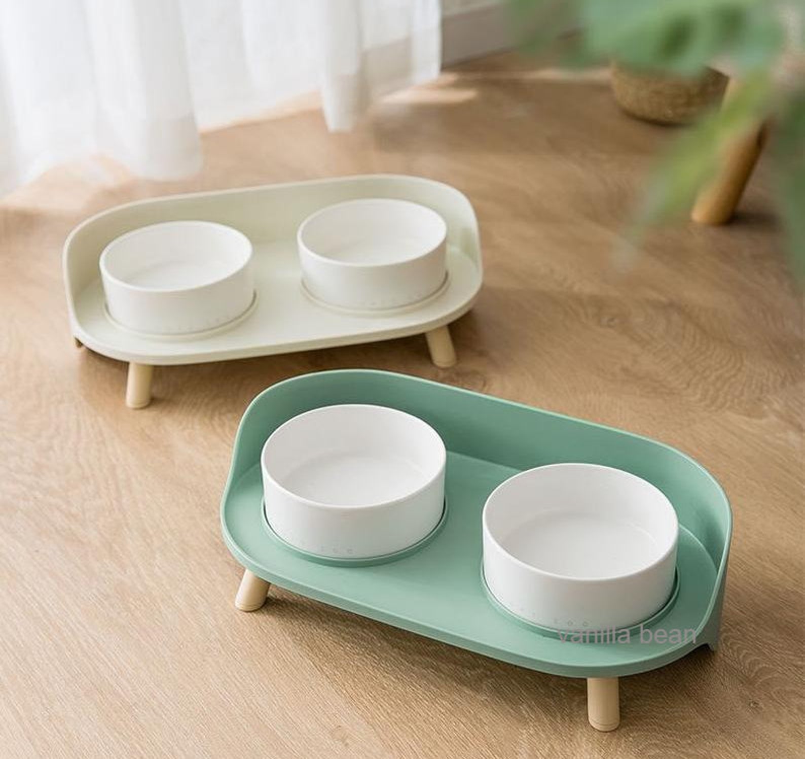 Ceramic Cat Bowl Stand Cat Bowls Elevated Ceramic Dog Bowl Etsy