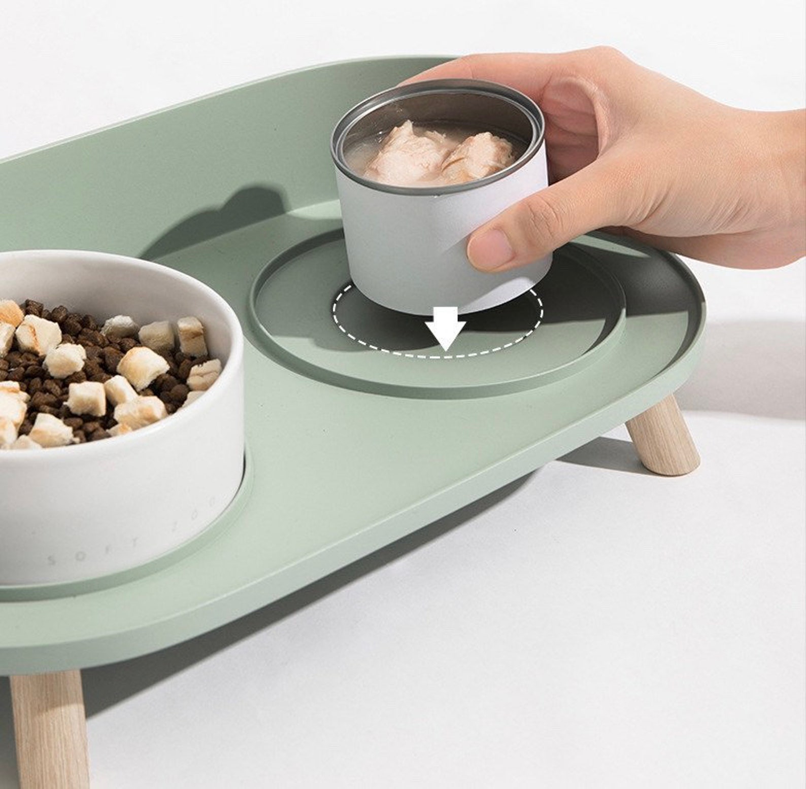 Ceramic Cat Bowl Stand Cat Bowls Elevated Ceramic Dog Bowl Etsy