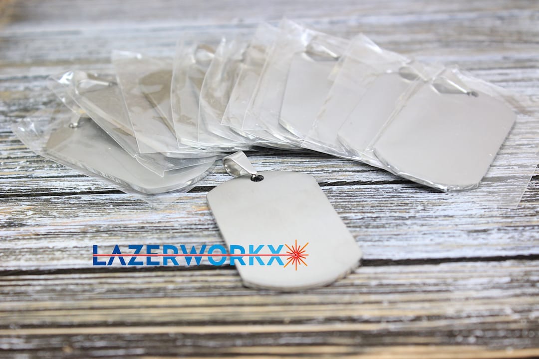 10 Brushed Stainless Steel Blank Dog Tags Wholesale Price New Style