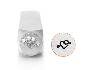 Heart With Arrow Design Stamp, 6mm For Hand Stamping ImpressArt