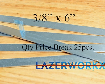 Wholesale 3/8" x 6" 25 pcs Bulk Aluminum Bracelet Stamping Blanks 14Gauge for Hand stamping. Qty Price Break!