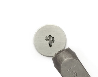 Cactus 2 Signature Design Stamp, 9.5mm. For Hand Stamping,  ImpressArt