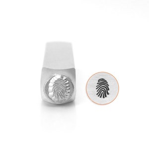 Fingerprint Design Stamp, 6mm, For Hand Stamping, 6mm ImpressArt
