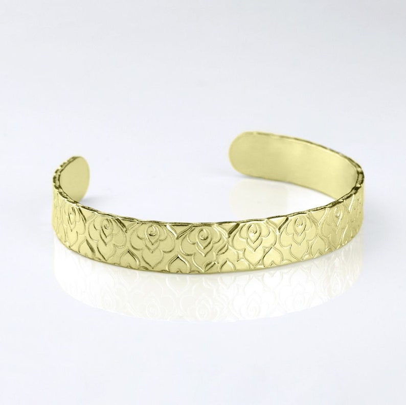 Wholesale 3/8" x 6" ImpressArt 16G Solid Brass Bracelet Stamping Blanks Lot of 4,8,12 for Hand stamping. Rounded Ends, no sharp edges! bild 3