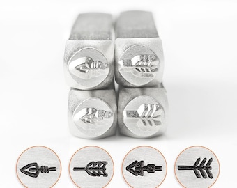 Arrow Stamp Pack 4 piece Pack, For Hand Stamping, 6mm ImpressArt