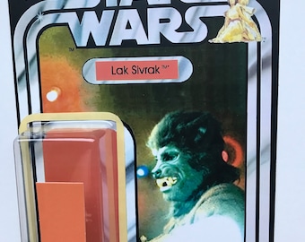 Vintage Style Star Wars a New Hope Lak Sivrak  Creature Cantina on Custom 12 back Tatooine