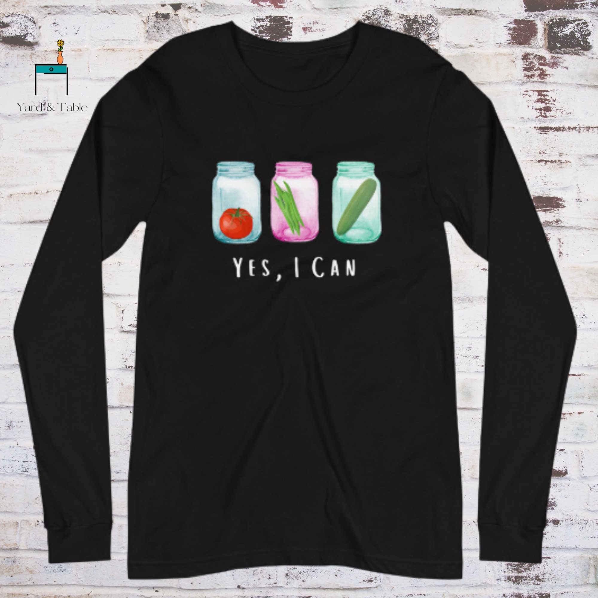 Yes I Can Mason Jar Tshirt Shirt for Gardeners Canning Etsy UK