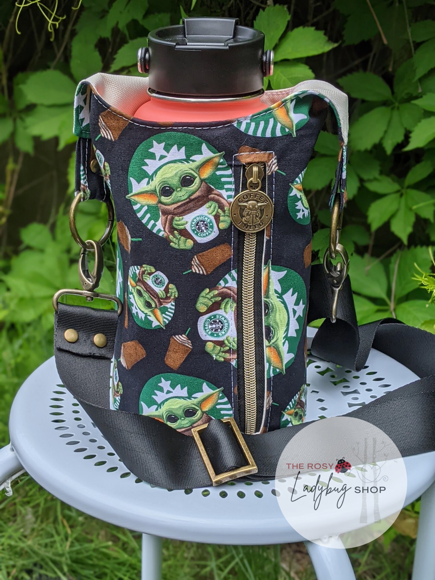water bottle crossbody in signature canvas
