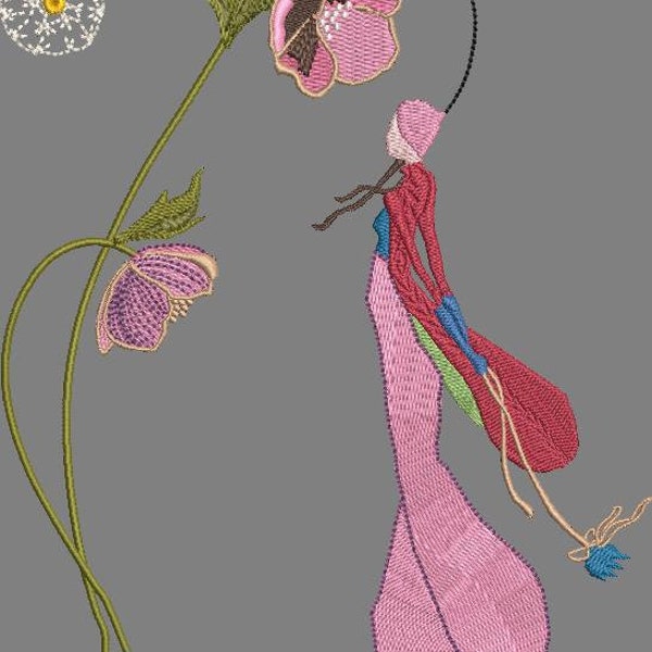 conception broderie machine femme anemone à télécharger
