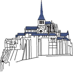 St.-Michael-Basilika-Maschinenstickerei-Design, Stickdesign-Download