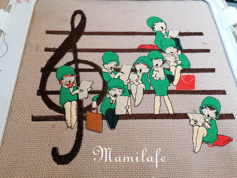 Vintage Choir Machine Embroidery Design, Embroidery Design Download - Etsy