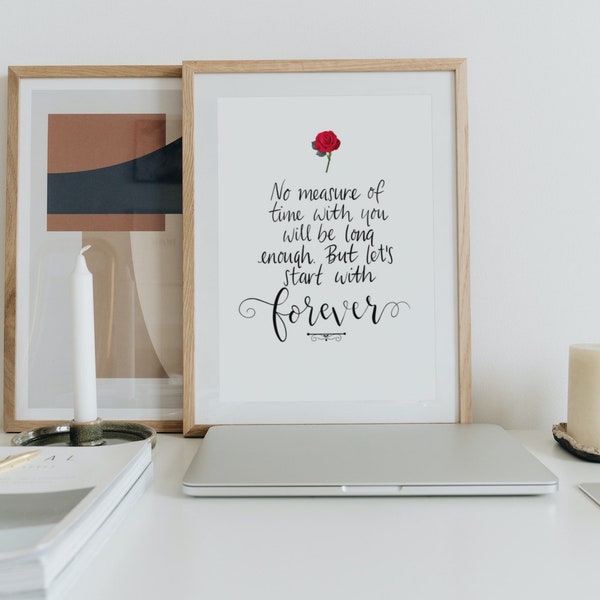 No Measure of Time With You Will Be Enough Twilight Printable Wall Art Quote