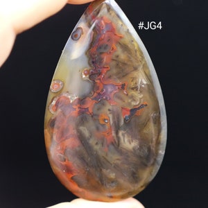 Cabochon pseudomorfo di agata / Regalo per lei / Ciondolo a forma di goccia / Pietra della fortuna / Pietra preziosa per fabbri