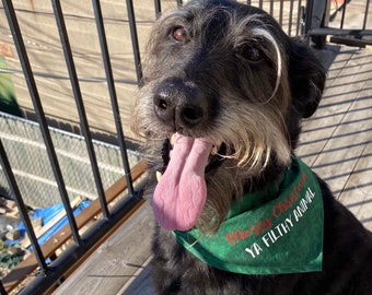 Home Alone Dog Bandana, Merry Christmas Ya Filthy Animal, Home Alone, Christmas Dog Bandana, Holiday Dog Bandana, Pet Bandana, Christmas Dog