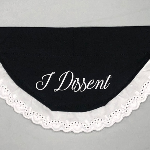 RBG Dog Bandana, I Dissent RBG, Ruth Bader Ginsberg dog bandana, over the collar dog bandana, Womens Rights, Roe v Wade, Pro Choice