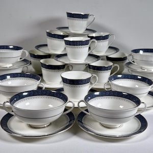 Royal Doulton Sherbroche H5009 Bone China Teetasse oder Bouillon Untertasse Ersatz