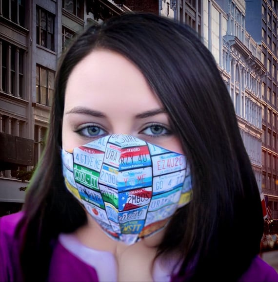State Tag Face Mask Etsy
