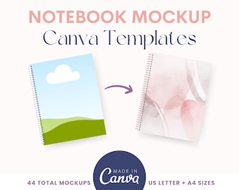 Spiral Notebook Mockup Canva Planner Frame Spiral Planner Canva Template for Course Creator Mockup for Sales Page Digital Product Mockup
