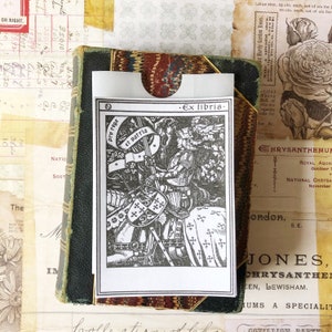 Large Bookplate labels (self adhesive), Ex-libris, books, journals, collage, planners, TN&#39;s