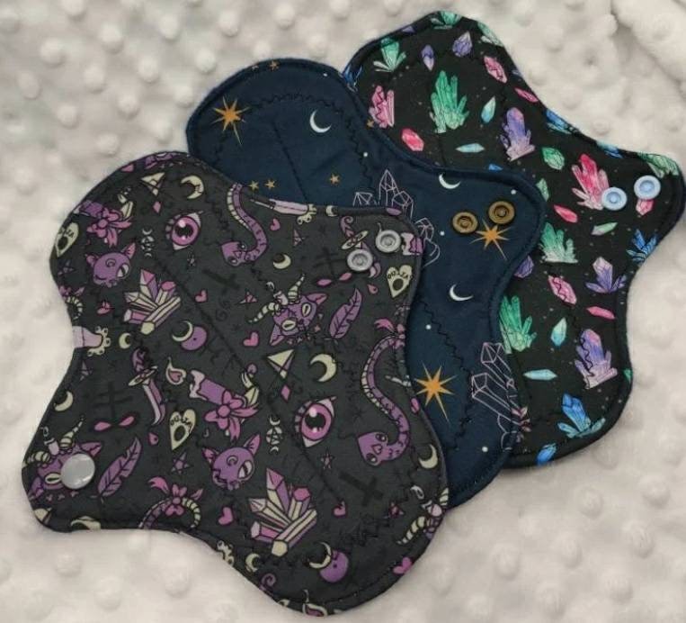 Witchy woman triple pack cloth pad 3 pack in 6/8/10/12/14 inch