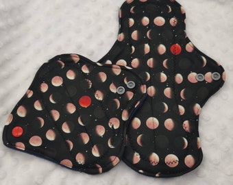 Blood moon cloth pad/ panty liner 6/8/10/12/14/16 inch reusable, washable