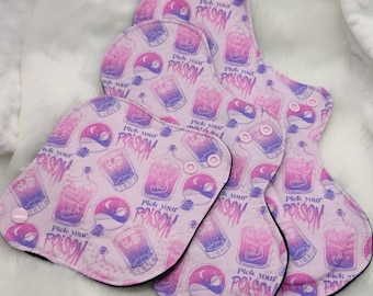 Magic Potion cloth menstrual pad, panty liner washable cloth pad available in 6/8/10/12/14/16 inch average/heavy flow