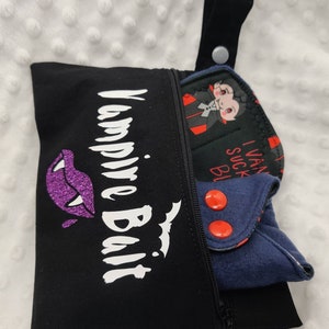Vampire bait wetbag 7*5.5 inch mini wet bag for cloth pads or toiletry storage
