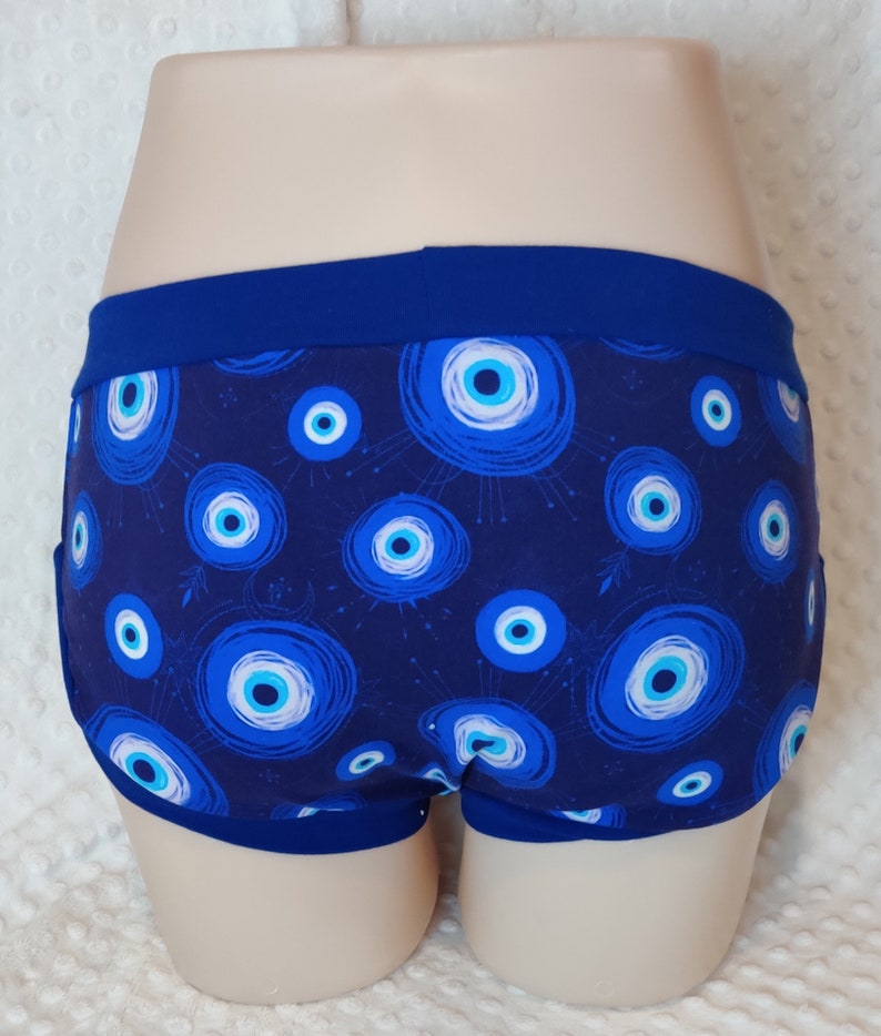 Evil Eye Custom made to order underwear, comfort undies, elastic free, full coverage, period panty option image 3