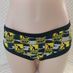 Caution WAP custom  women&#39;s undies, full coverage underwear, made to order panties. period panty option