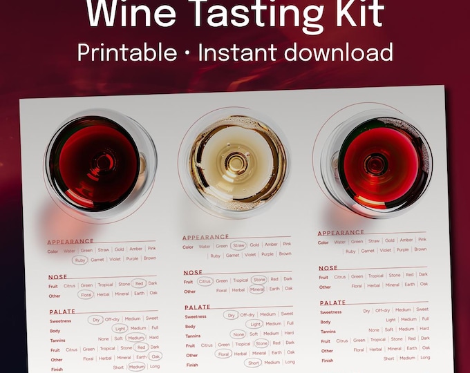 Sommelier-crafted Wine Tasting Template & Guide | Printable Wine ...