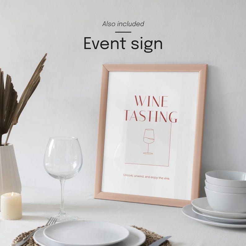 Wine Tasting Party Kit: Modern Minimalist Tasting Notes & Aroma Guide ...