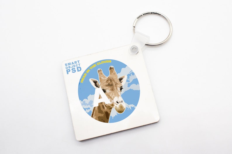 Download Square Keychain Mockup Template for MDF Square Key Chain | Etsy