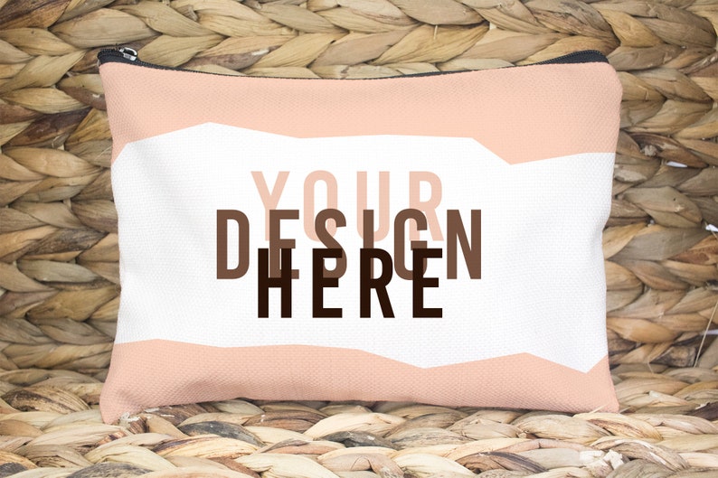 Download Simple Cosmetic Bag Mock-Up Photo for Sublimation Blank | Etsy
