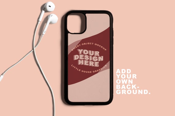 Iphone Case Mock-up With Custom Background Photo for - Etsy