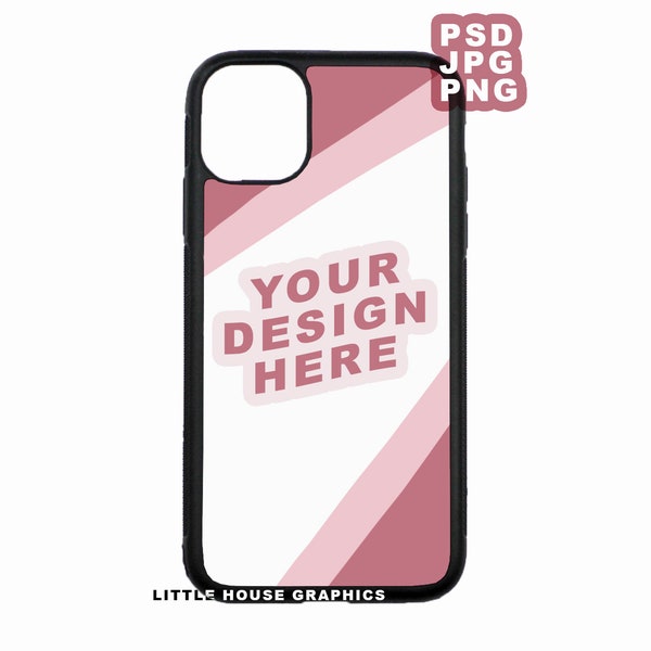 iPhone Case Mock-Up - Photo for Sublimation Blank - iPhone X & 11 Smart Object PSD Digital Download