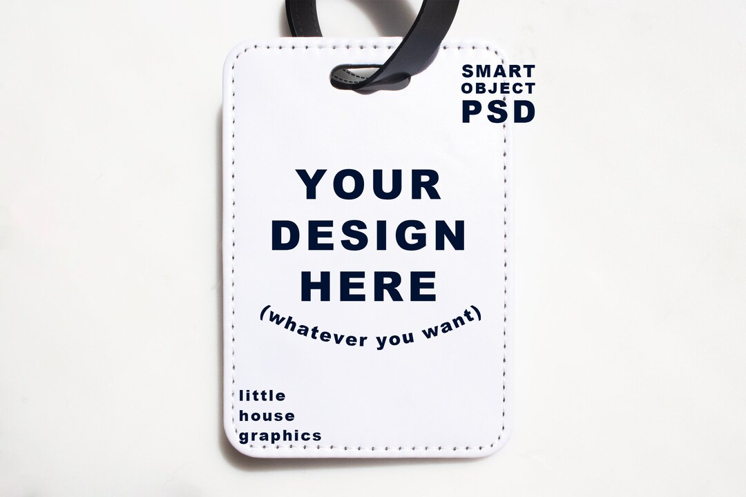 Luggage Tag Mockup Product Photo for PU Leather Luggage Tag Sublimation