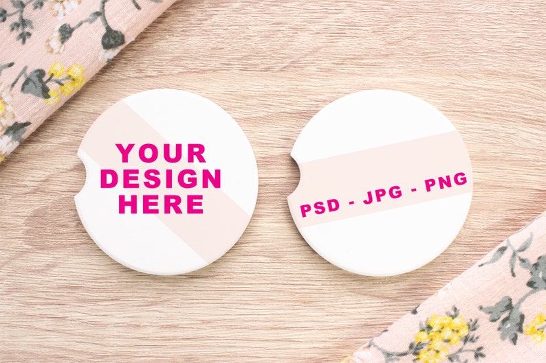 Download Sandstone Car Coasters Mockup Ensemble de 2 Coasters avec | Etsy