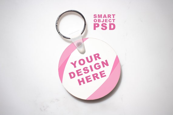 Download Round Keychain Mockup Template For Mdf Round Key Chain Etsy
