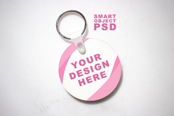 Download Round Keychain Mockup Template For Mdf Round Key Chain Etsy