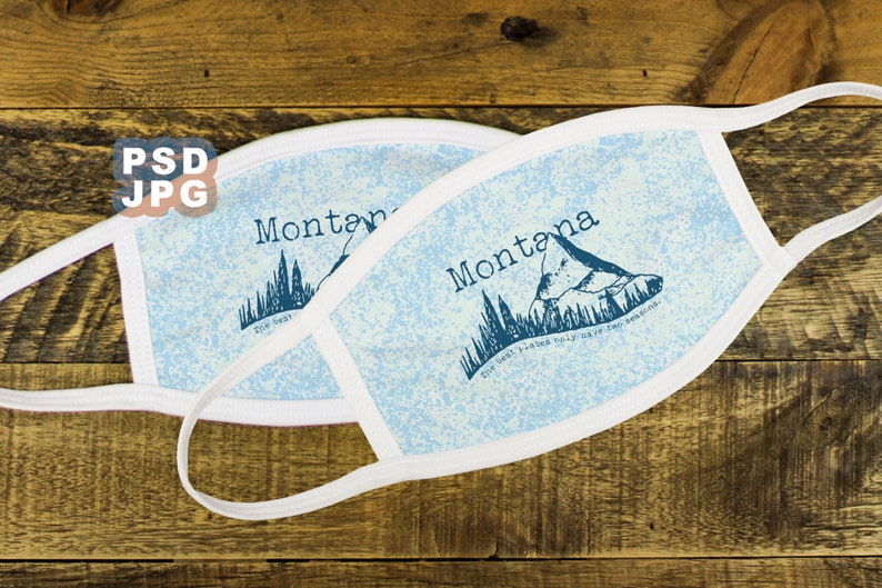 Double Face Mask Mockup Template for Reusable Face Mask Etsy