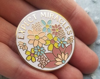 Expect Miracles Enamel Pin, Christian Mother's Day Gifts, Christian Pins, Christian Lanyard Pin, Jesus Pin, Christian Teen Gift, Bible Pin